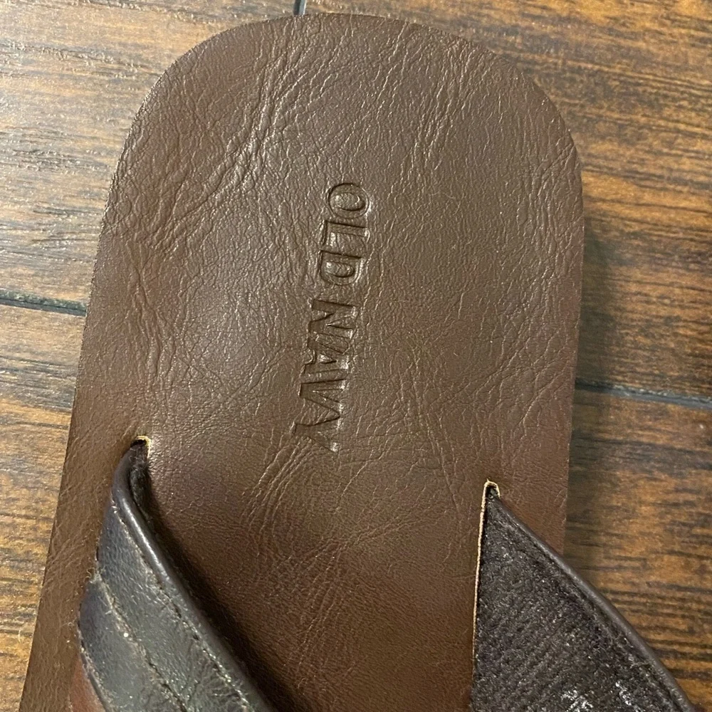 Old Navy Boys Brown Faux Leather Sandals, Size 12/13